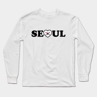 Seoul Love Heart Taegeukgi Flag Long Sleeve T-Shirt